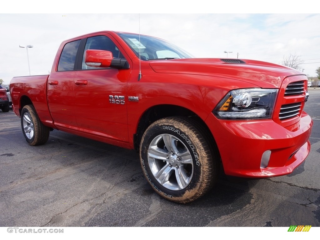 Flame Red 2017 Ram 1500 Sport Quad Cab 4x4 Exterior Photo #119009571