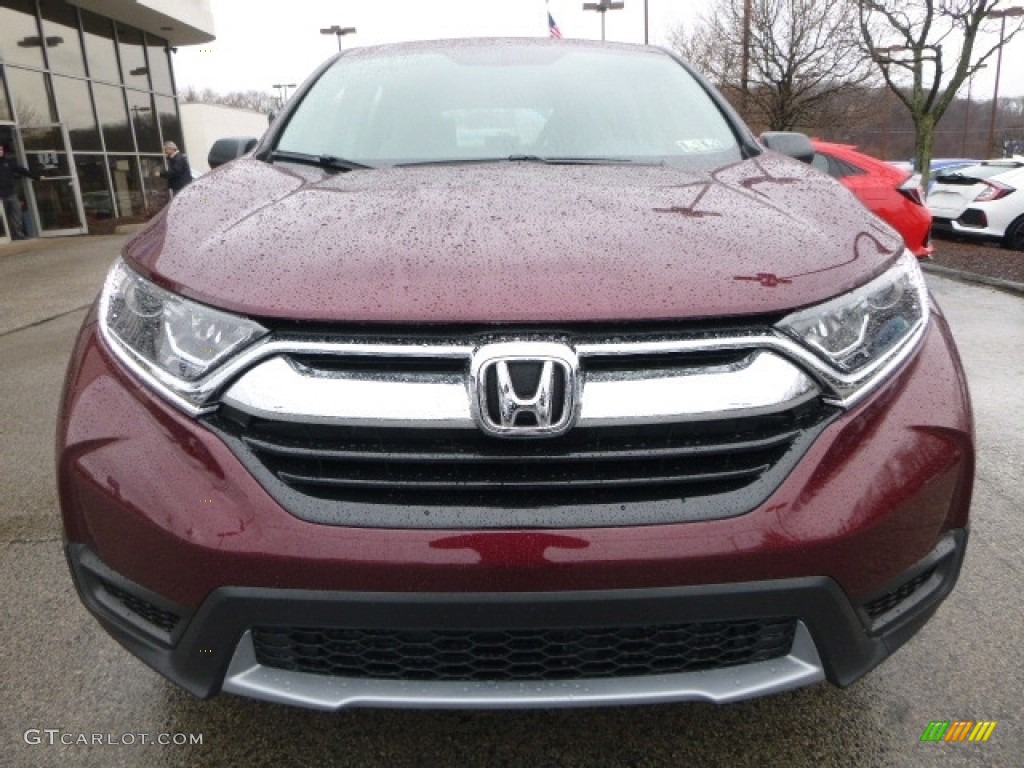 2017 CR-V LX AWD - Basque Red Pearl II / Gray photo #6