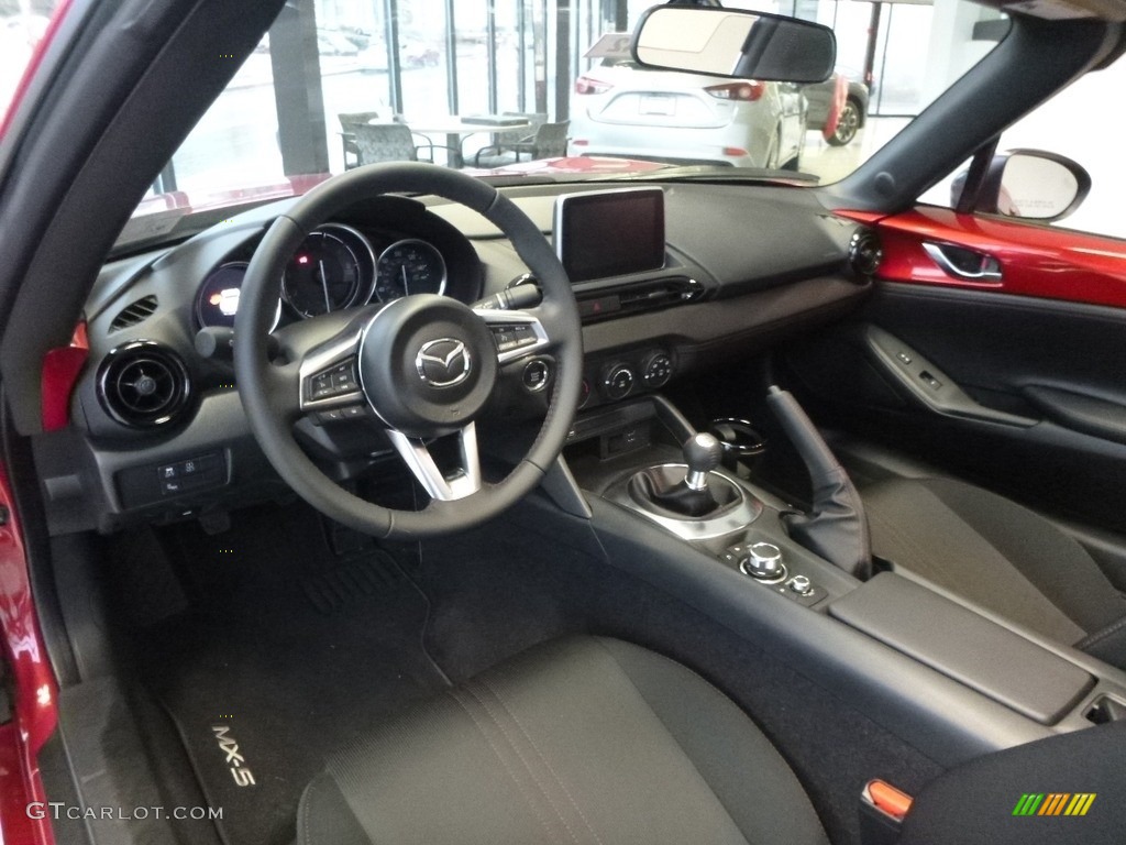 Black/Red Stitching Interior 2017 Mazda MX-5 Miata RF Club Photo #119010333