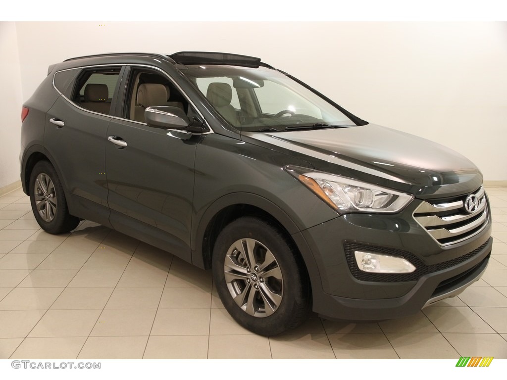 2014 Santa Fe Sport AWD - Juniper Green / Beige photo #1