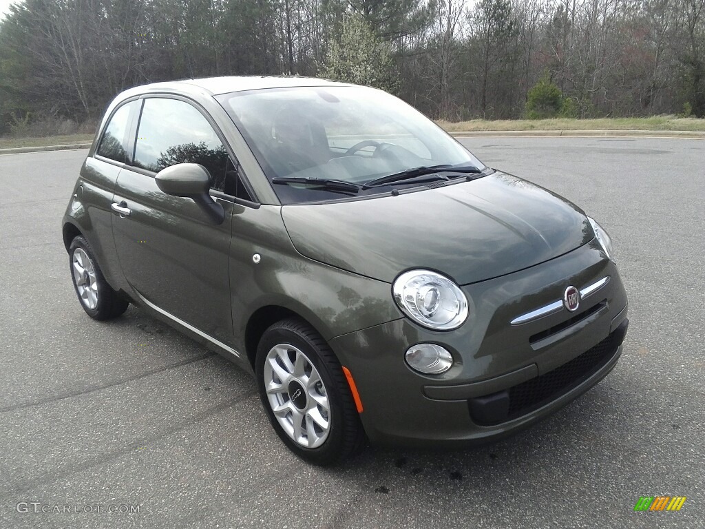 Verde Oliva (Olive Green) 2017 Fiat 500 Pop Exterior Photo #119014494