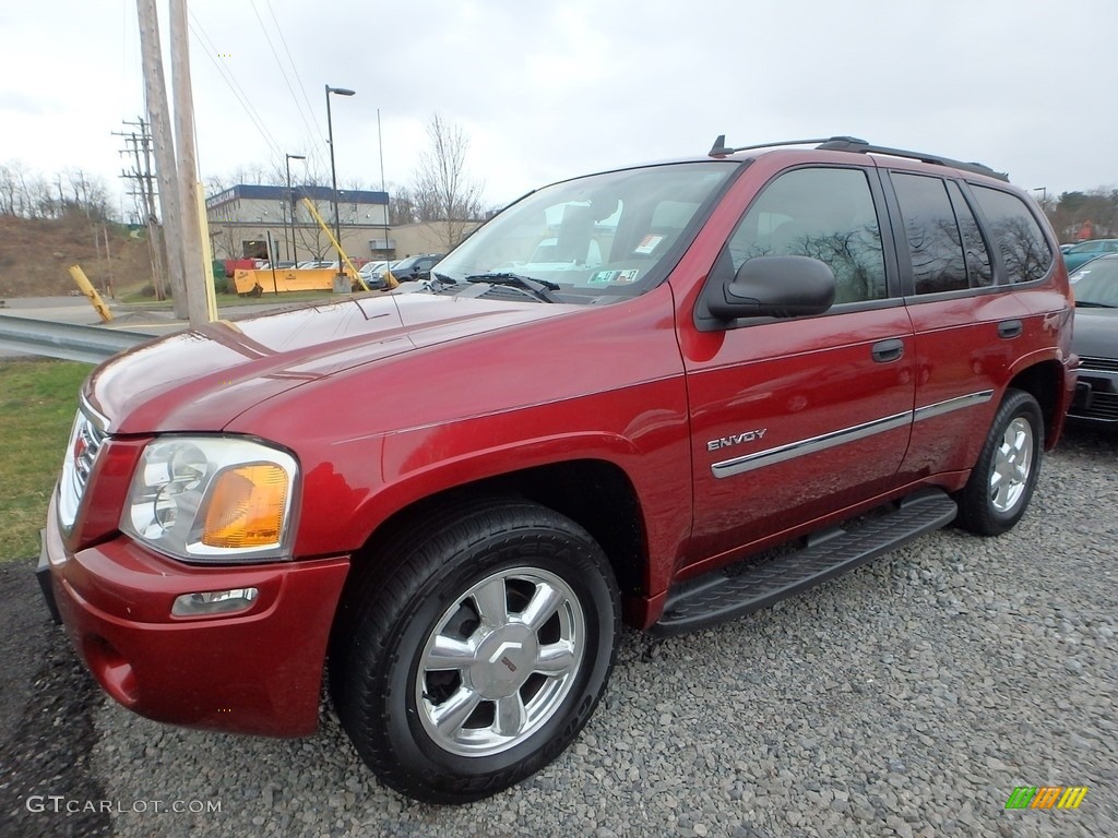 2006 Envoy SLE 4x4 - Red Jewel Metallic / Light Gray photo #1