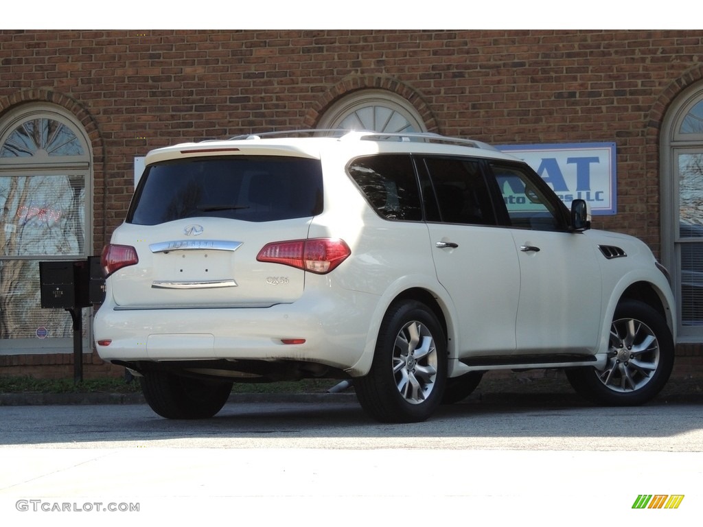 2012 QX 56 4WD - Moonlight White / Graphite photo #8