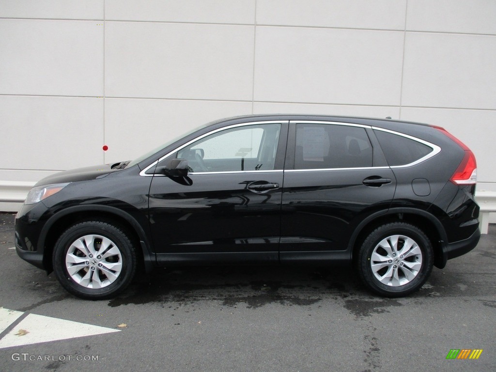 2014 CR-V EX AWD - Crystal Black Pearl / Black photo #2