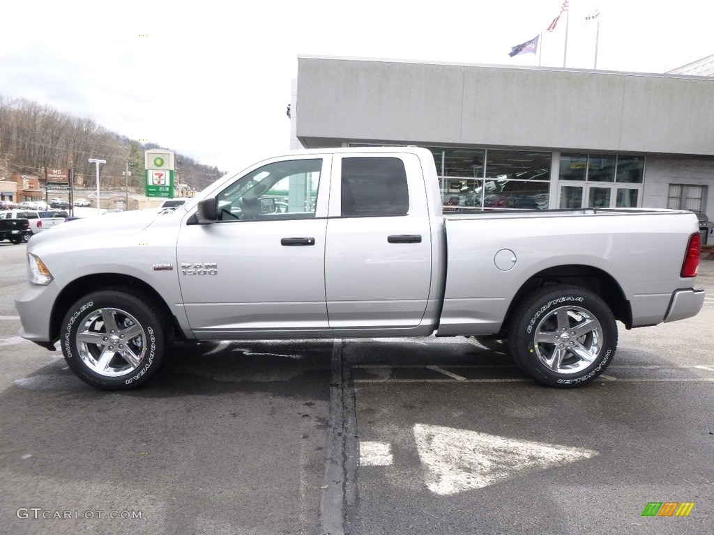 2017 1500 Express Quad Cab 4x4 - Bright Silver Metallic / Black/Diesel Gray photo #2