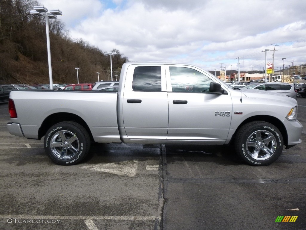 2017 1500 Express Quad Cab 4x4 - Bright Silver Metallic / Black/Diesel Gray photo #7