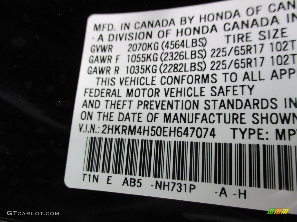 2014 CR-V EX AWD - Crystal Black Pearl / Black photo #19