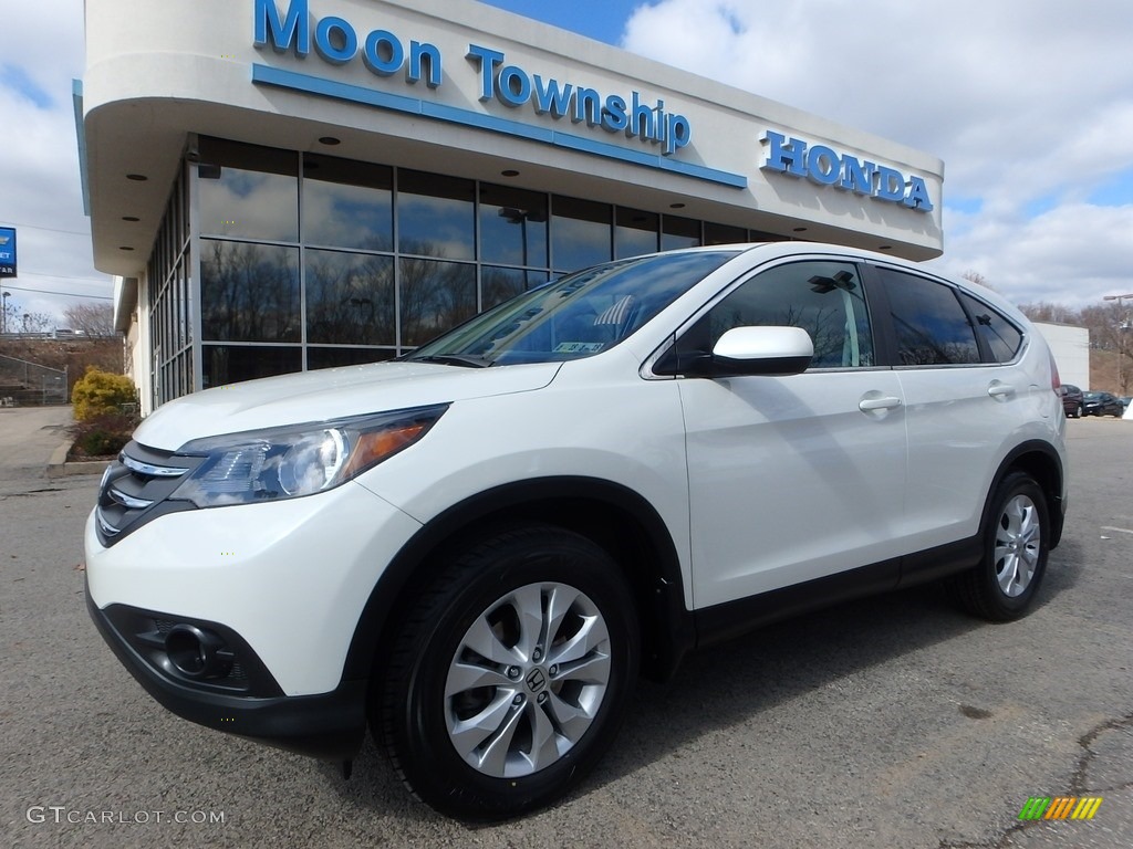 2014 CR-V EX AWD - White Diamond Pearl / Beige photo #1