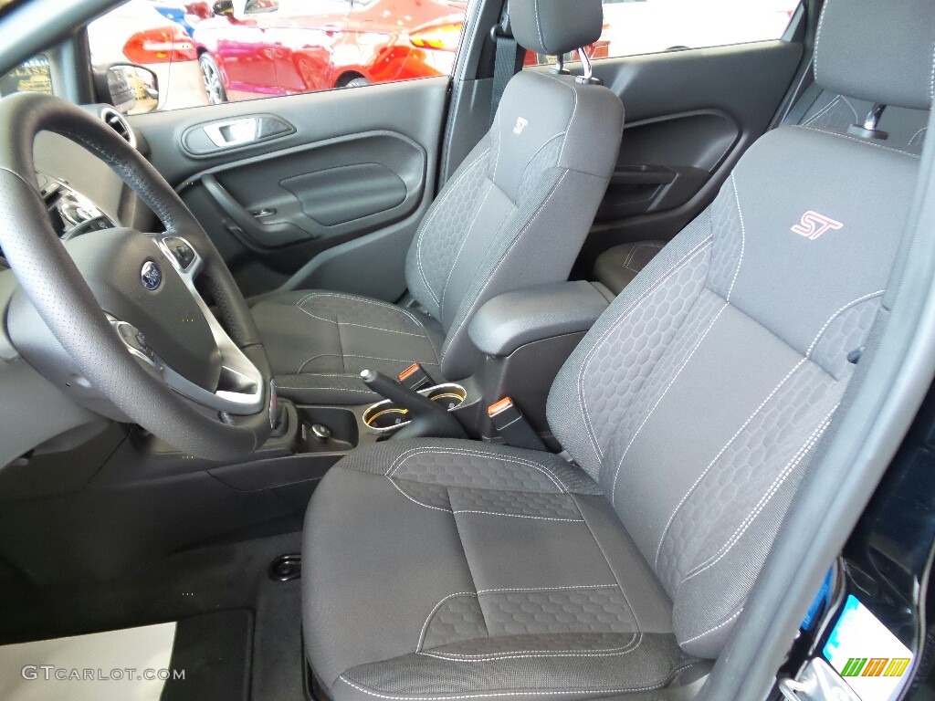 Charcoal Black Interior 2017 Ford Fiesta ST Hatchback Photo #119032098