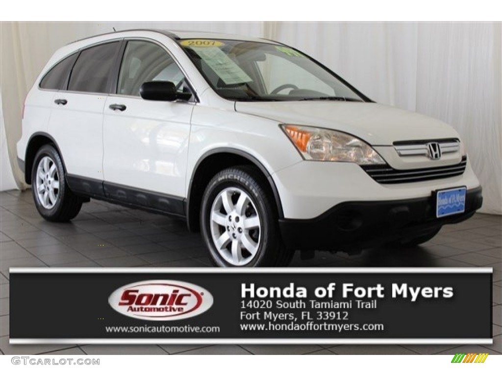 2007 CR-V EX 4WD - Taffeta White / Gray photo #1