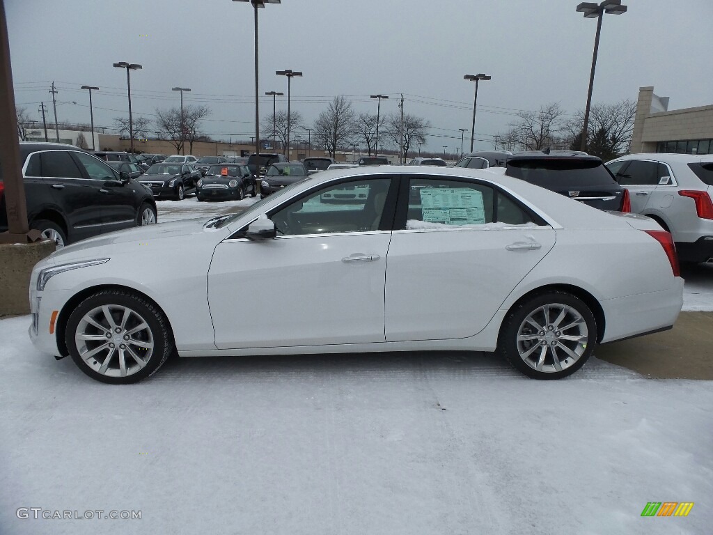 Crystal White Tricoat 2017 Cadillac CTS Luxury AWD Exterior Photo #119040663