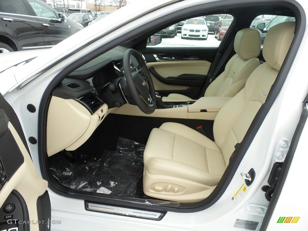 Very Light Cashmere w/Jet Black Accents Interior 2017 Cadillac CTS Luxury AWD Photo #119040699