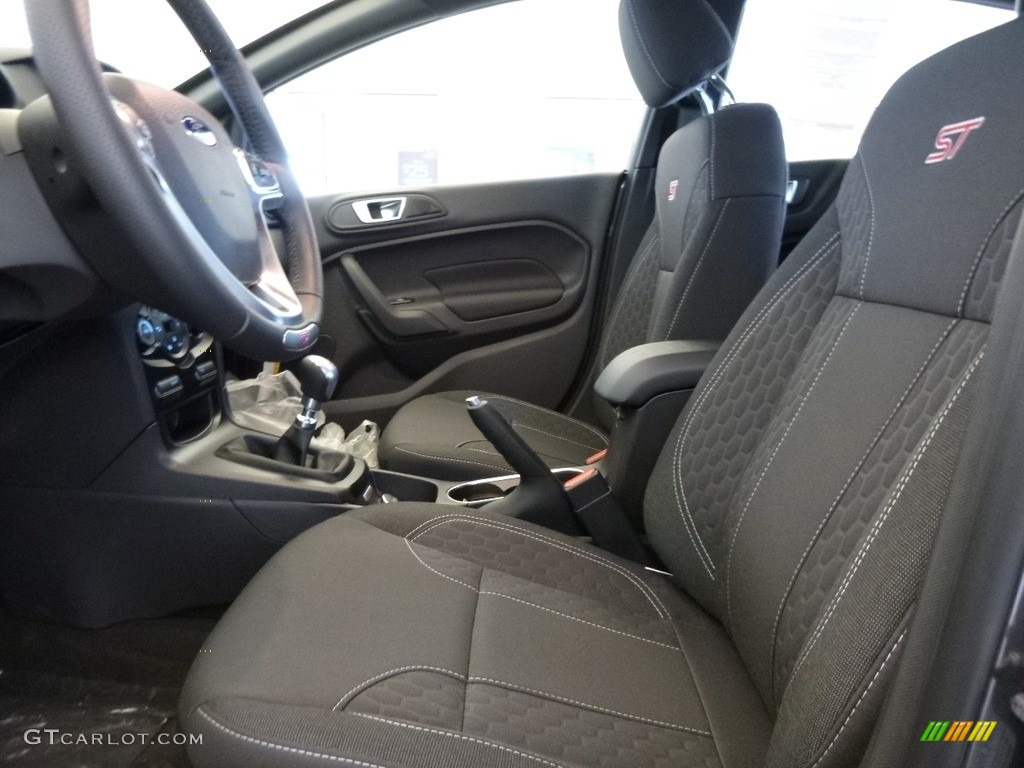 Charcoal Black Interior 2017 Ford Fiesta ST Hatchback Photo #119040876