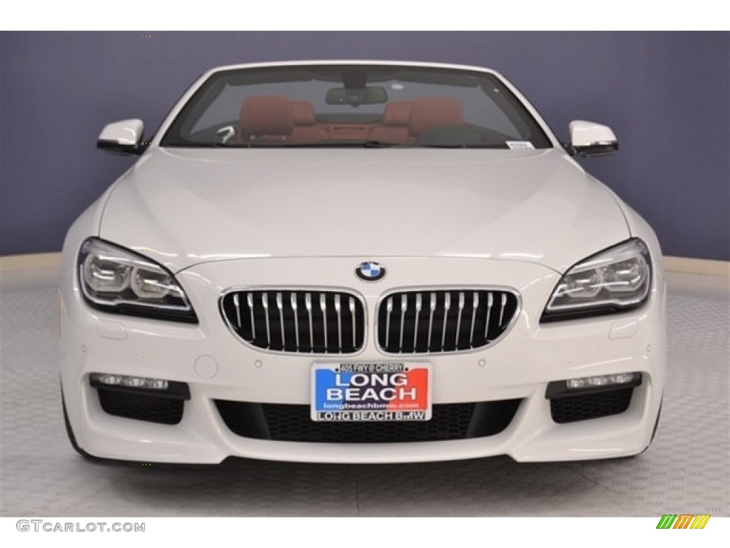 2017 6 Series 640i Convertible - Alpine White / Vermilion Red photo #2
