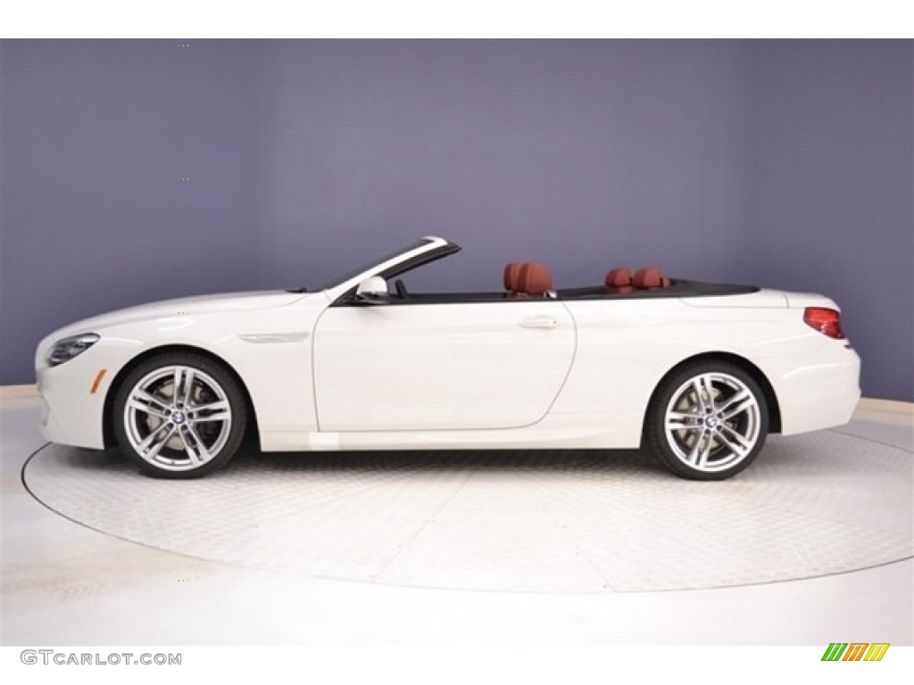 2017 6 Series 640i Convertible - Alpine White / Vermilion Red photo #4