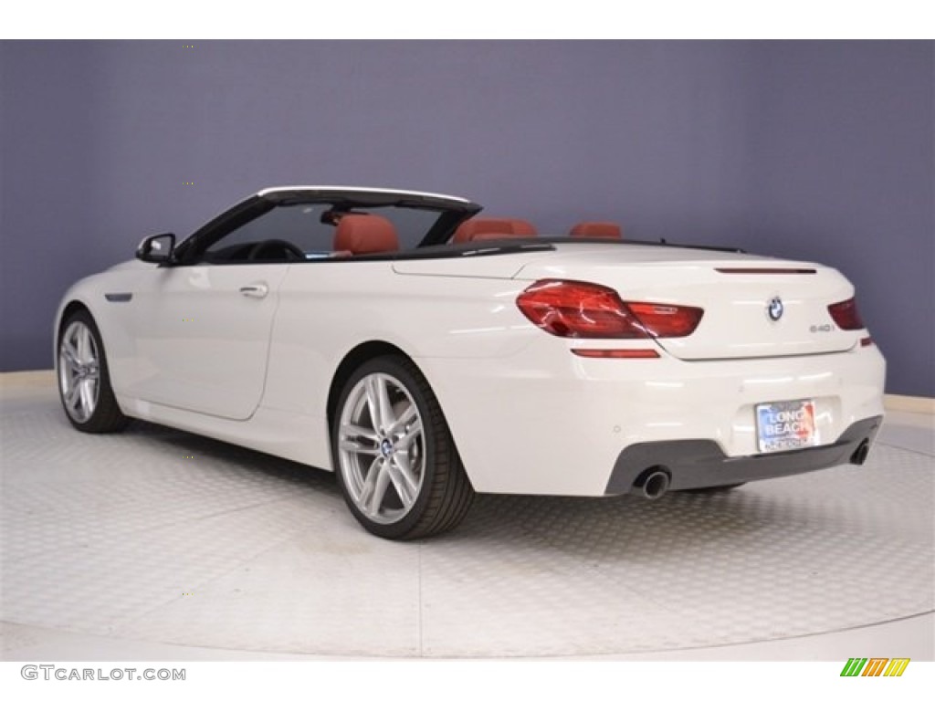 2017 6 Series 640i Convertible - Alpine White / Vermilion Red photo #5