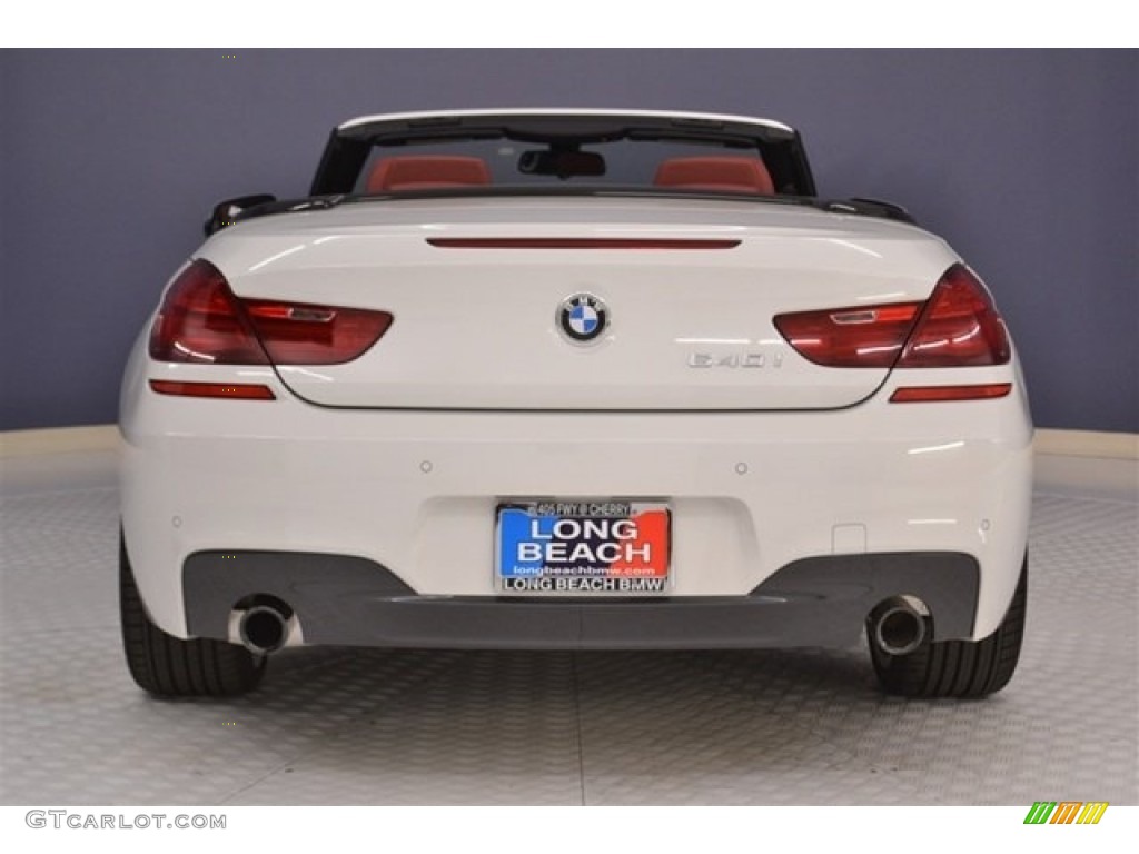 2017 6 Series 640i Convertible - Alpine White / Vermilion Red photo #6