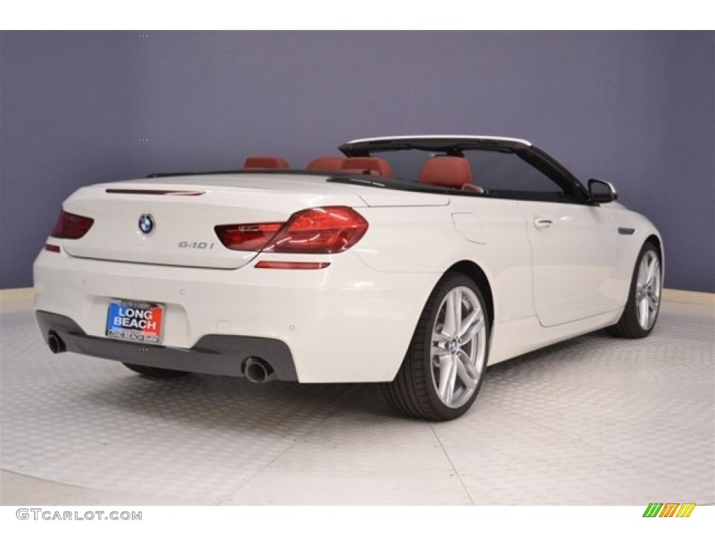 2017 6 Series 640i Convertible - Alpine White / Vermilion Red photo #7