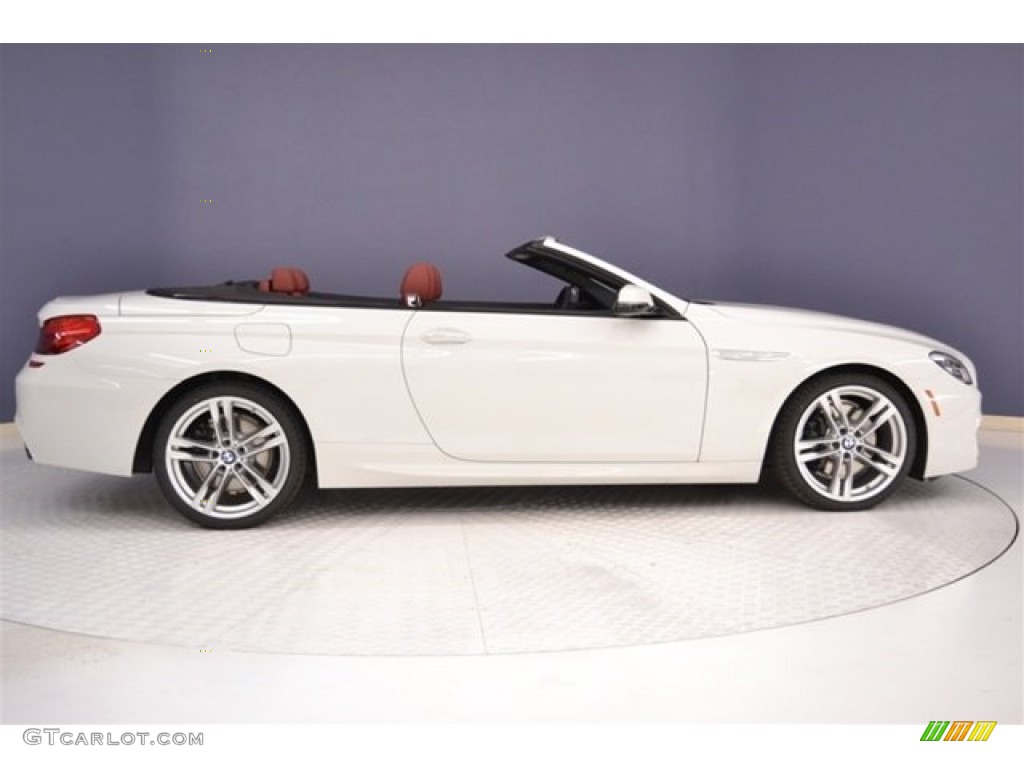 2017 6 Series 640i Convertible - Alpine White / Vermilion Red photo #8