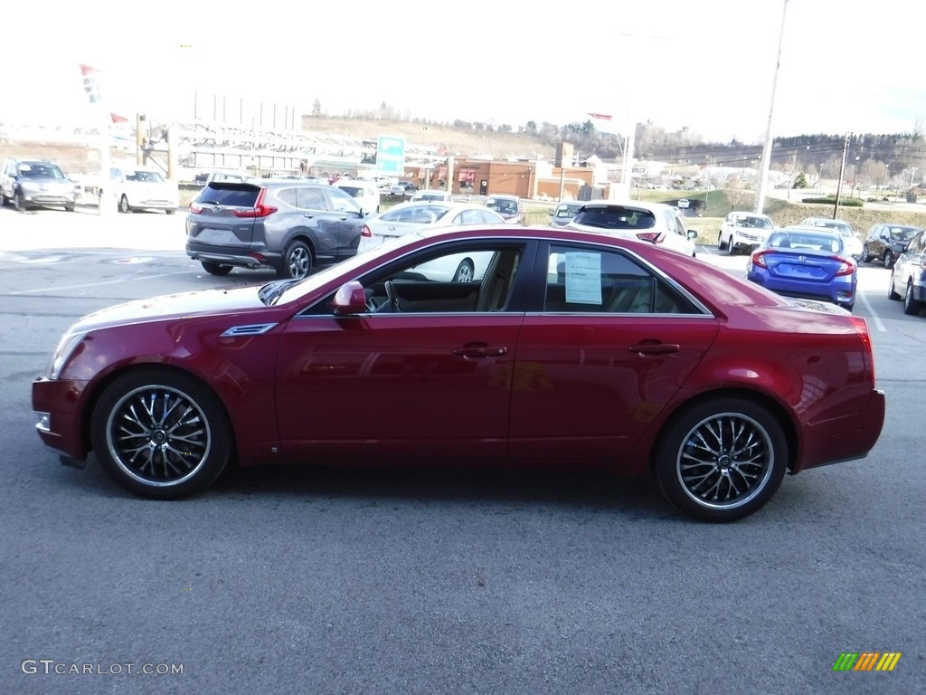 2008 CTS 4 AWD Sedan - Crystal Red / Cashmere/Cocoa photo #7