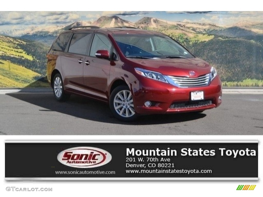 2017 Sienna Limited AWD - Salsa Red Pearl / Ash photo #1
