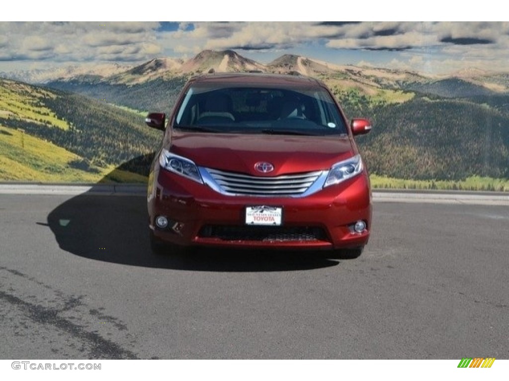 2017 Sienna Limited AWD - Salsa Red Pearl / Ash photo #2