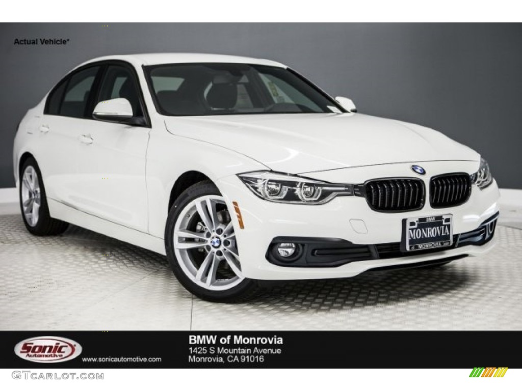 2017 3 Series 320i Sedan - Alpine White / Black photo #1