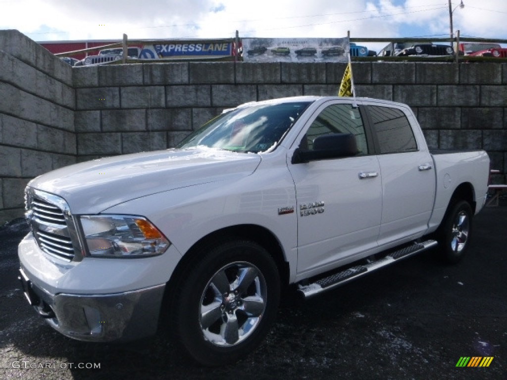 2014 1500 SLT Crew Cab 4x4 - Bright White / Canyon Brown/Light Frost Beige photo #1