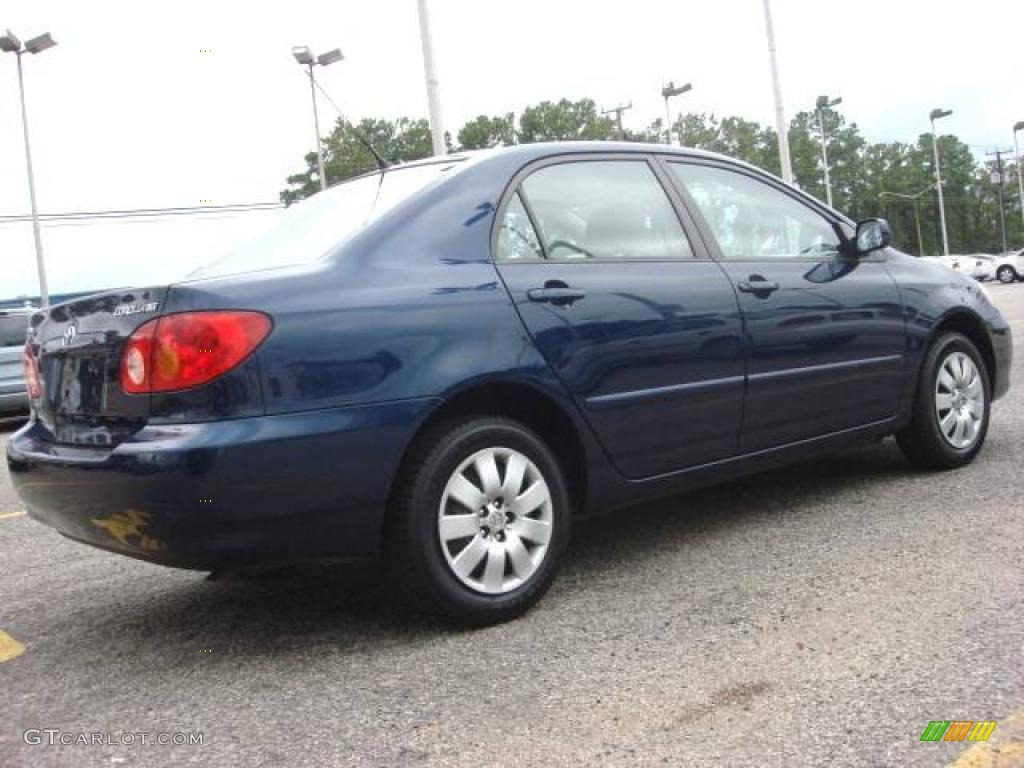 2004 Corolla LE - Indigo Ink Blue Pearl / Pebble Beige photo #4