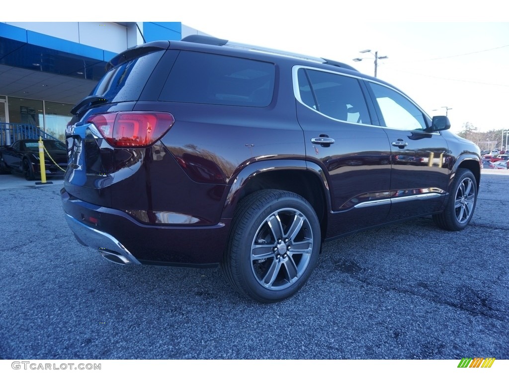 2017 Acadia Denali - Black Cherry Metallic / Cocoa/Shale photo #7