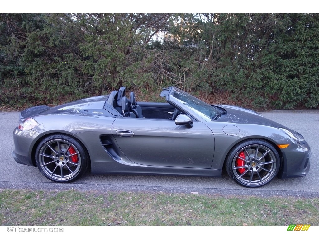 Agate Grey Metallic 2016 Porsche Boxster Spyder Exterior Photo #119059802