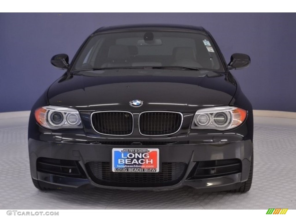 2013 1 Series 135is Coupe - Jet Black / Black photo #2