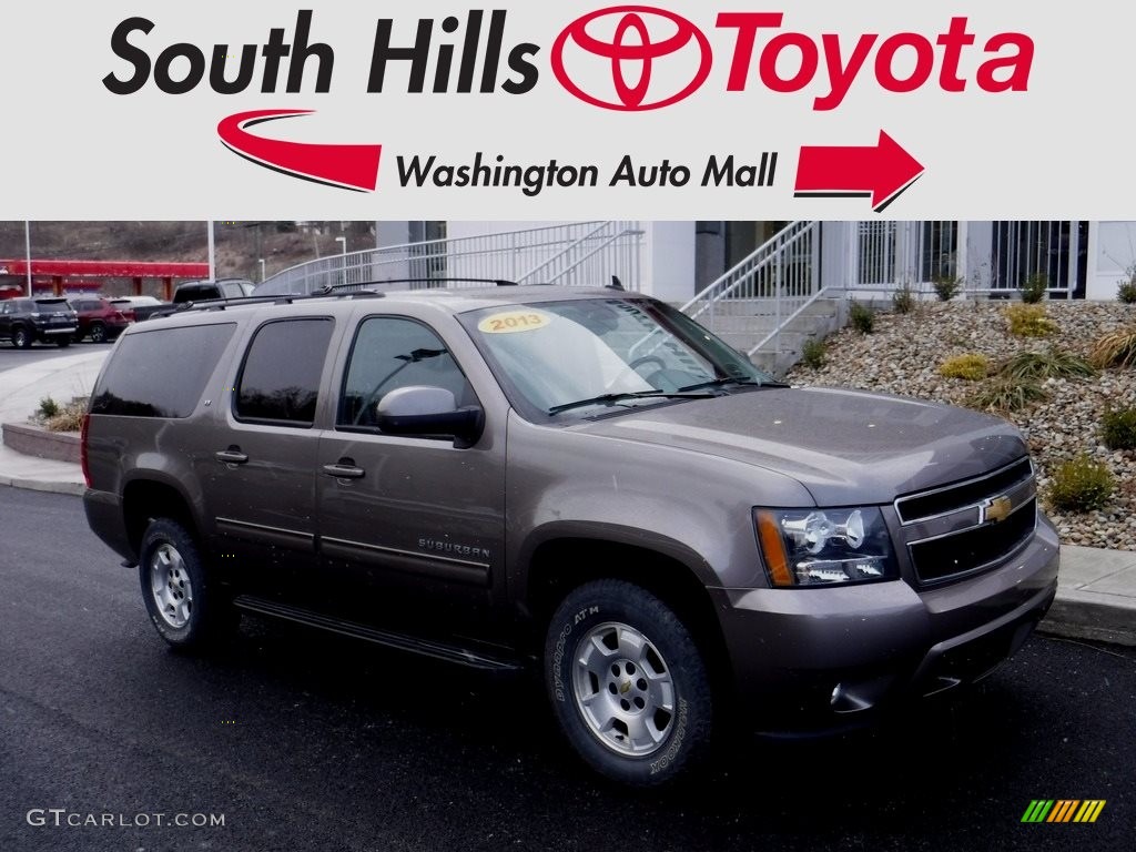 2013 Suburban LT 4x4 - Mocha Steel Metallic / Ebony photo #1