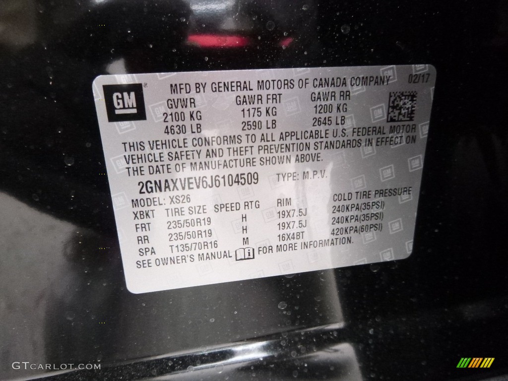 2018 Equinox Premier AWD - Mosaic Black Metallic / Jet Black/­Brandy photo #14