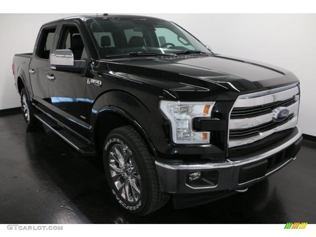 2017 F150 Lariat SuperCrew 4X4 - Shadow Black / Black photo #8