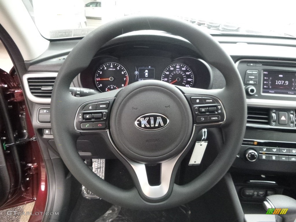 2017 Kia Optima LX Black Steering Wheel Photo #119066924