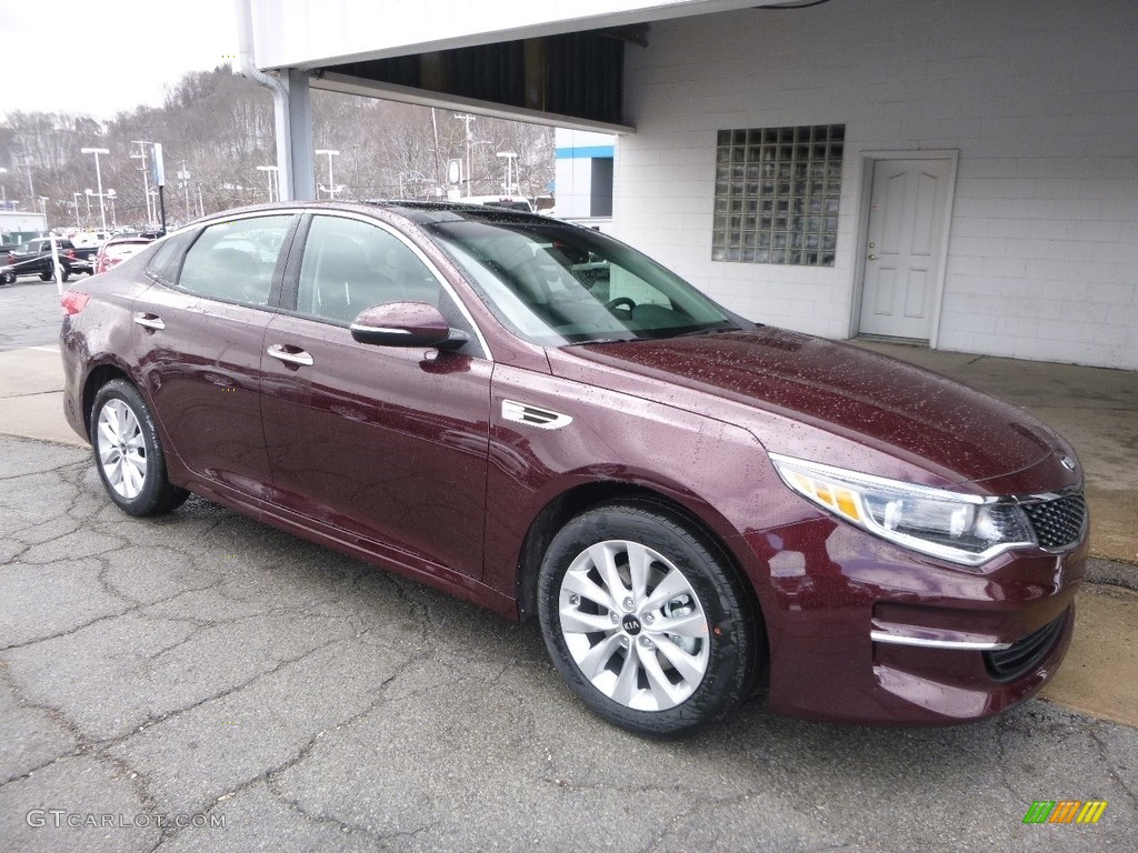 2017 Optima EX - Sangria / Black photo #8