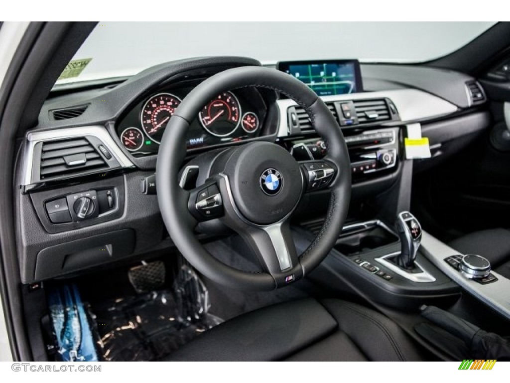 2017 BMW 3 Series 328d Sedan Black Dashboard Photo #119069228