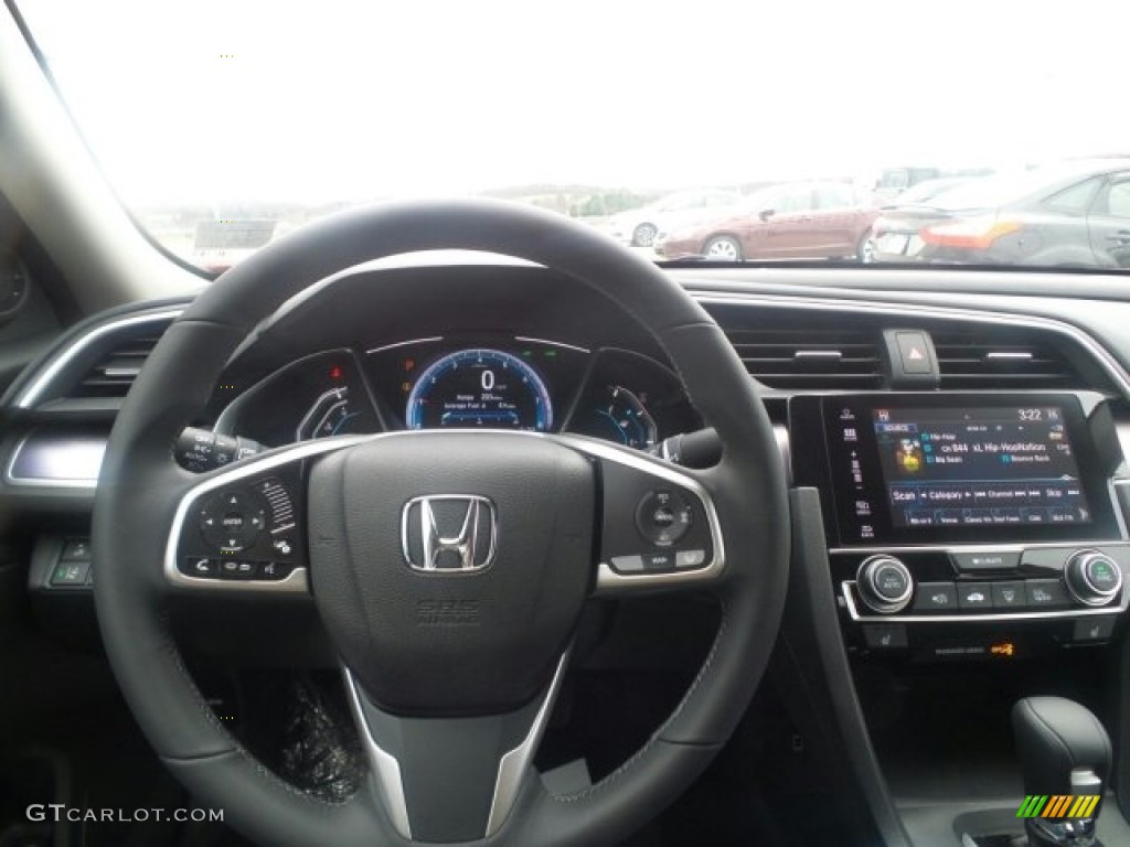 2017 Honda Civic EX-L Sedan Black Dashboard Photo #119070224