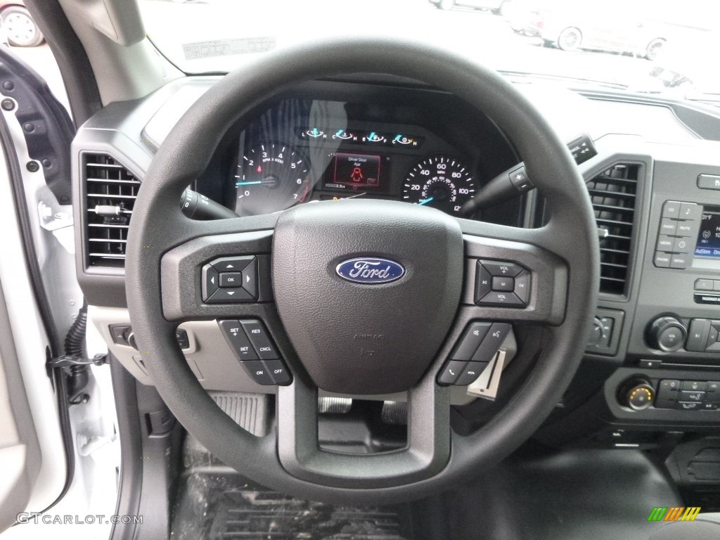 2017 Ford F150 XL Regular Cab 4x4 Earth Gray Steering Wheel Photo #119071031