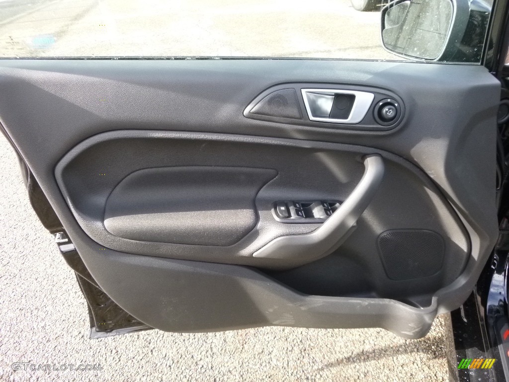 2017 Ford Fiesta ST Hatchback Charcoal Black Door Panel Photo #119071694
