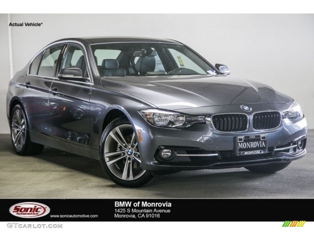 2017 3 Series 330i Sedan - Mineral Grey Metallic / Black photo #1