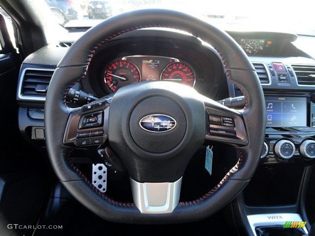 2016 Subaru WRX Limited Carbon Black Steering Wheel Photo #119076787