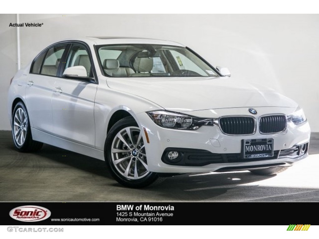 2017 3 Series 320i Sedan - Alpine White / Venetian Beige/Black photo #1