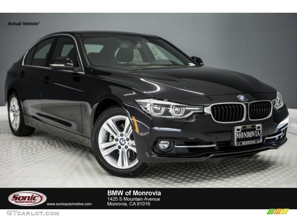 2017 3 Series 330i Sedan - Black Sapphire Metallic / Black photo #1