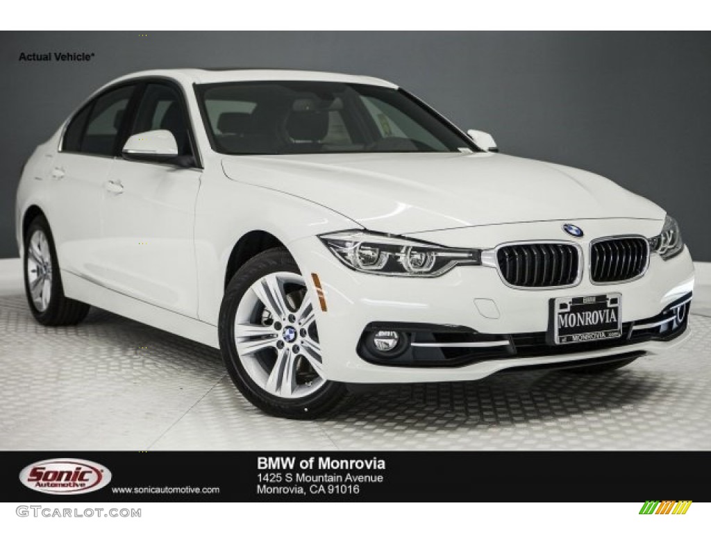 2017 3 Series 330i Sedan - Alpine White / Black photo #1