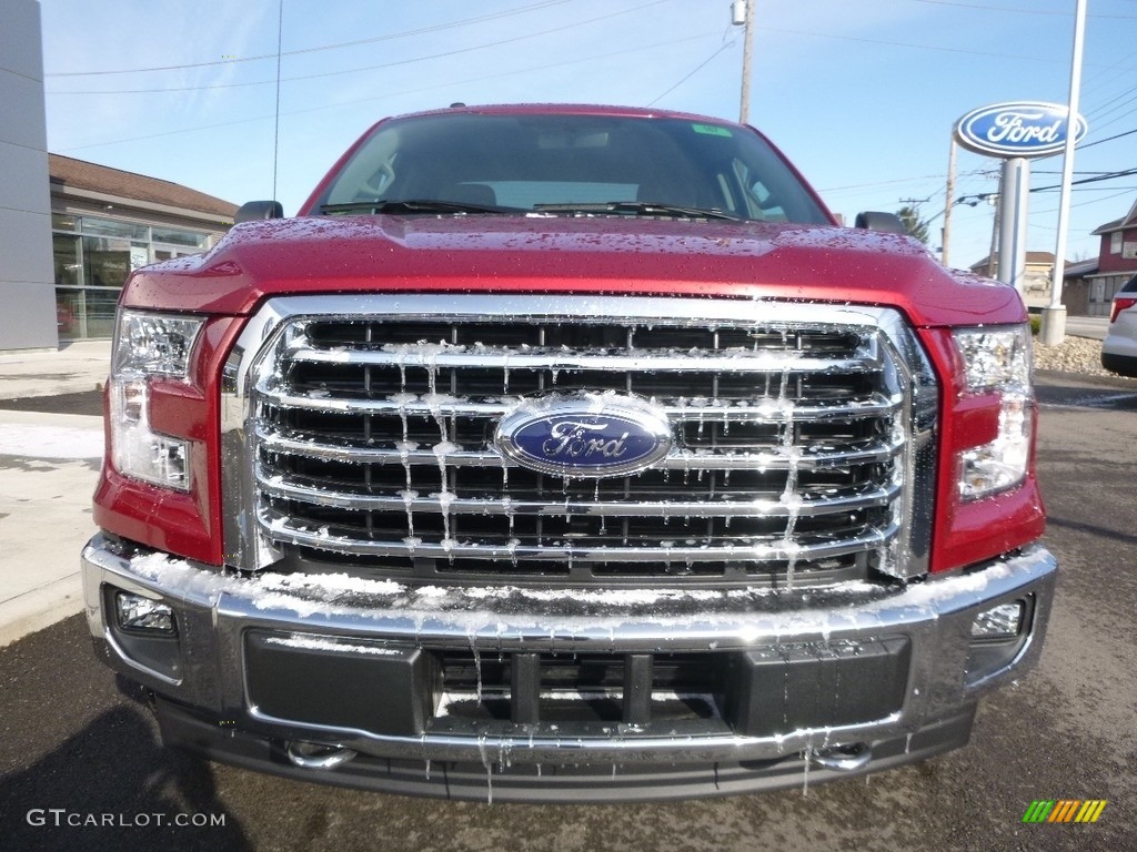 2017 F150 XLT SuperCab 4x4 - Ruby Red / Earth Gray photo #2