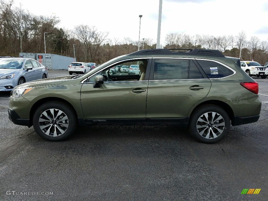 2017 Outback 2.5i Limited - Wilderness Green Metallic / Warm Ivory photo #3