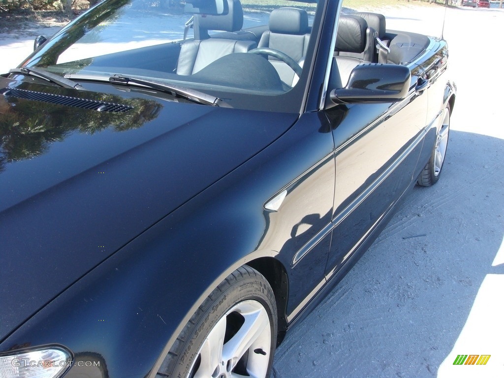 2006 3 Series 325i Convertible - Black Sapphire Metallic / Black photo #10