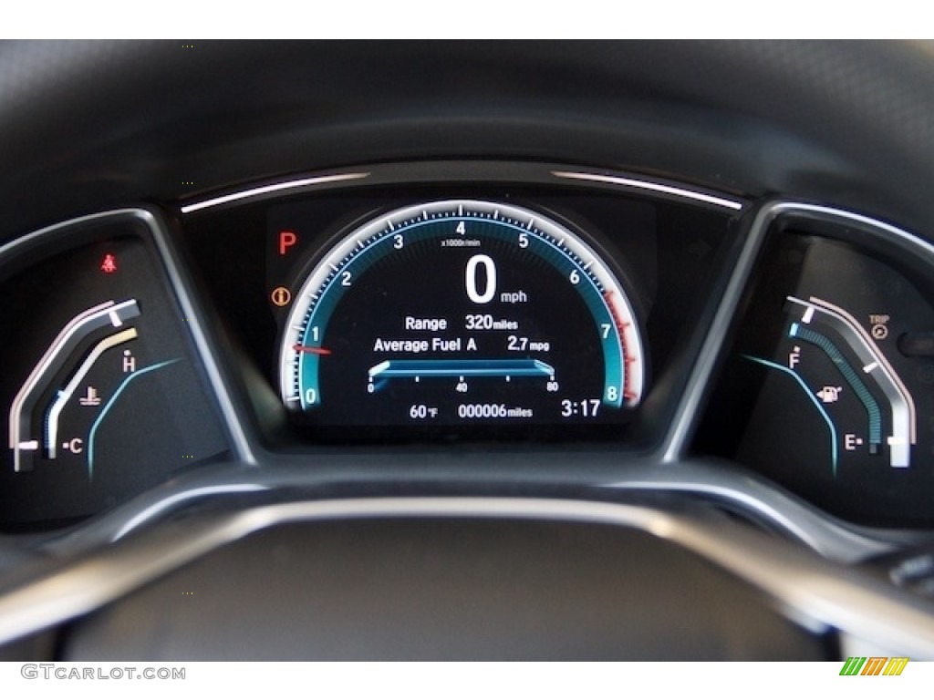 2017 Civic EX-T Coupe - Lunar Silver Metallic / Black/Gray photo #16